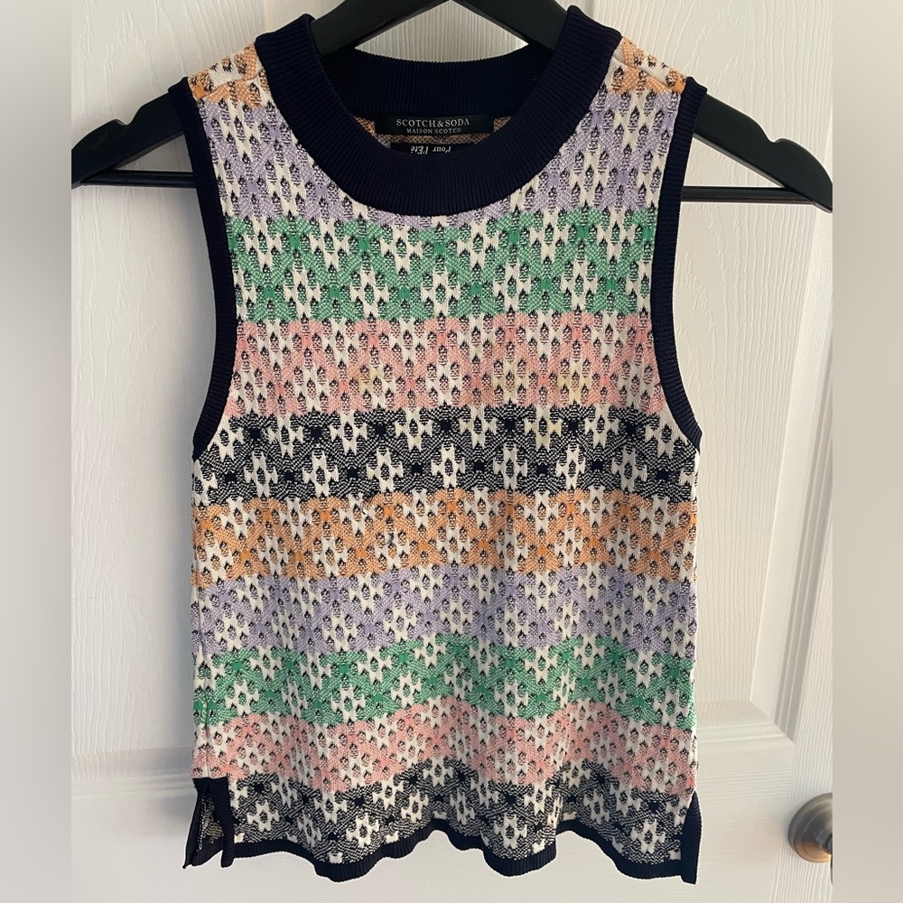 Scotch & Soda Multicolor Knit Tank Top Size P